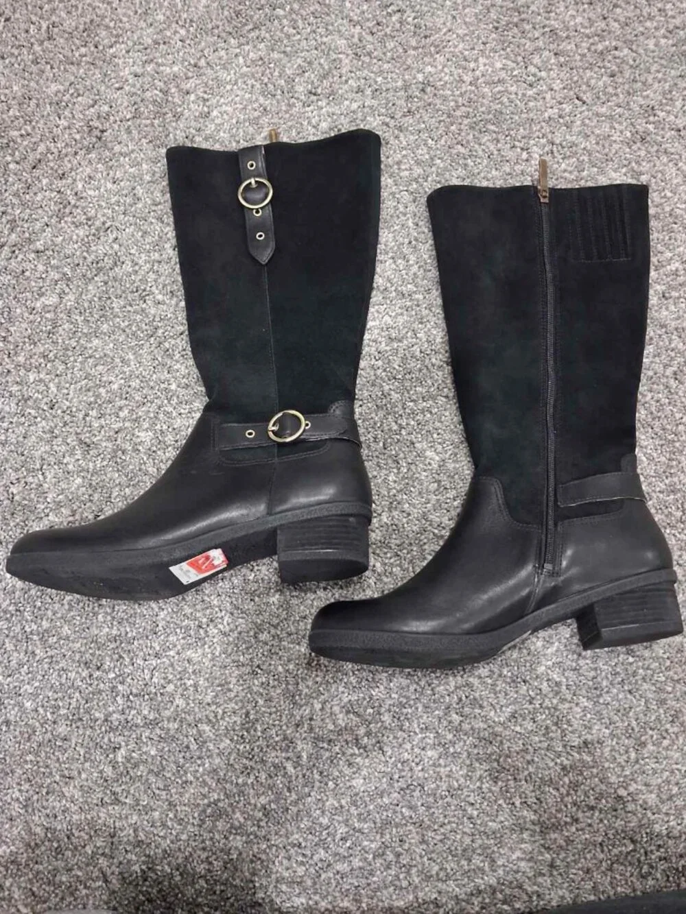 Dansko Dawn Waterproof Tall Boots – Black Leather & Suede – Size 12 (NWT)